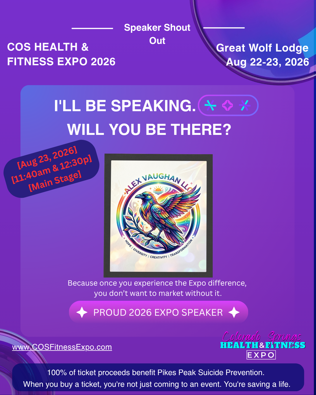 panel speaker &amp; presenter for colorado springs fitness expo