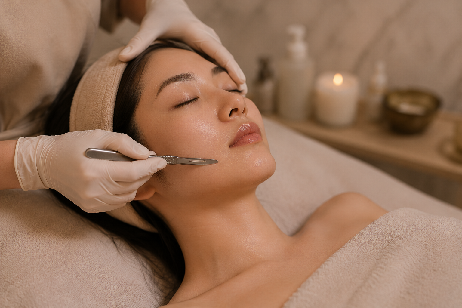 Advanced, device-led facial training teaching a calm, barrier-focused approach to hydrodermabrasion.