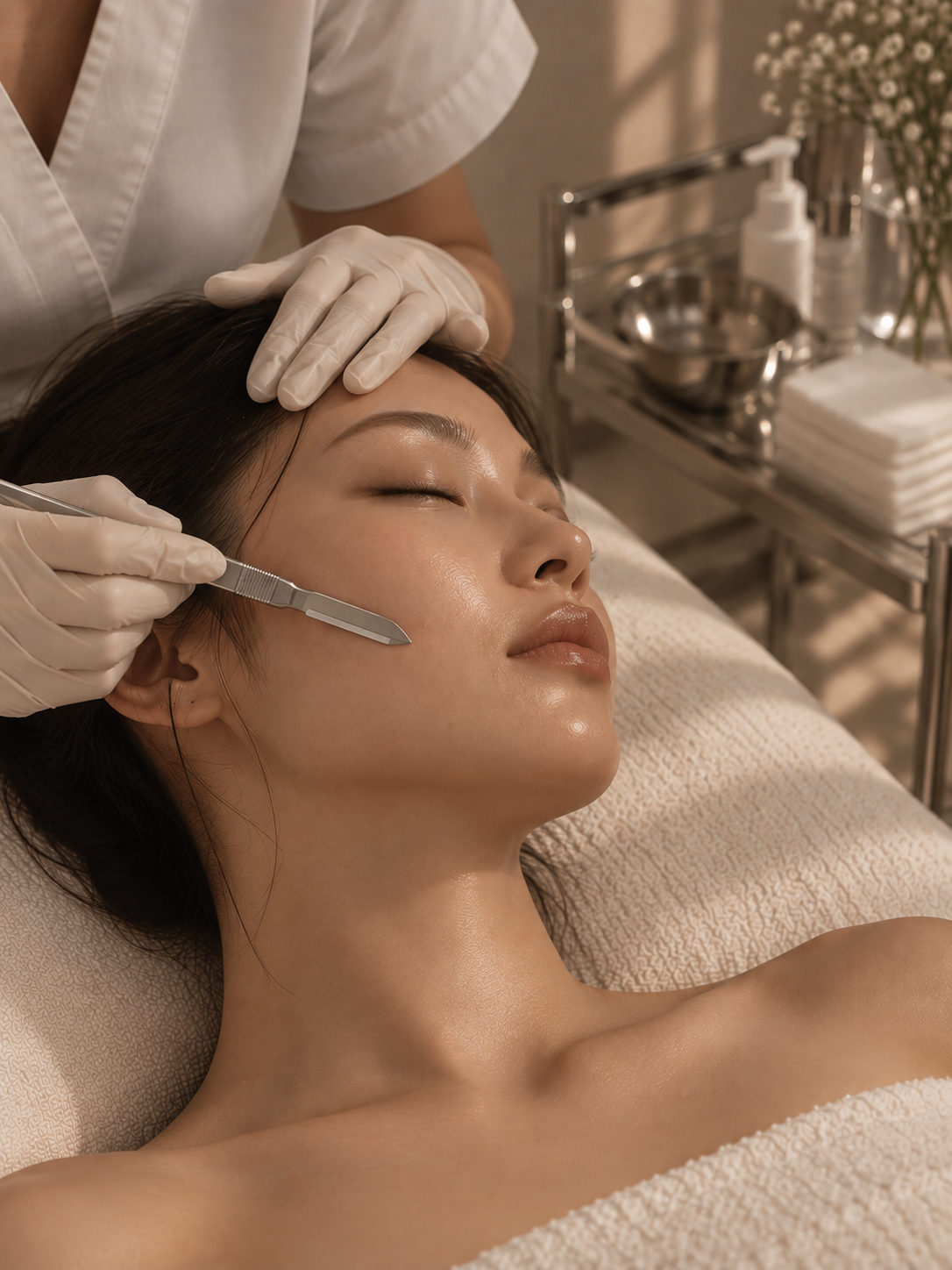 Advanced, device-led facial training teaching a calm, barrier-focused approach to hydrodermabrasion.