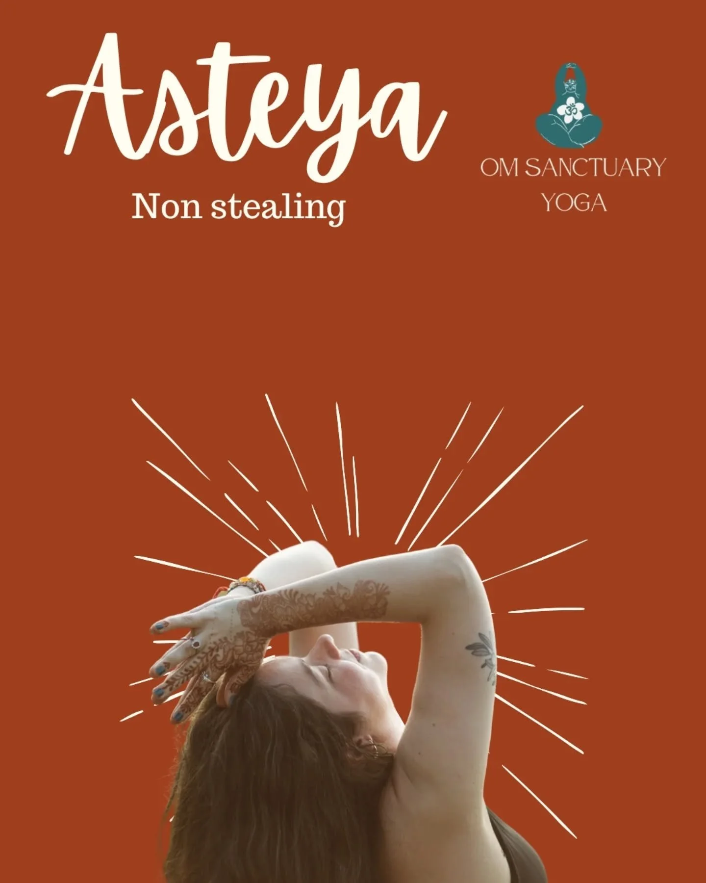 🌀🕉️ A S T E Y A 🌀🕉️ 

This week's post is all about Asteya or non-stealing 

The third of five Yamas which goes much beyond just not taking what isn't ours. 

Have a read of the post above for more info and let me know if you have any questions o