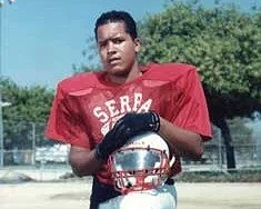 Nanon Williams in his childhood football jersey.