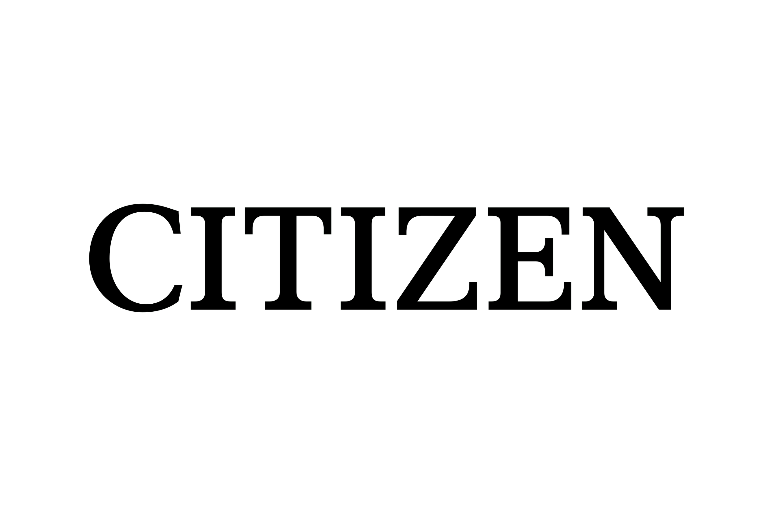 Outline of a dove above the word 'CITIZEN' in outlined text.