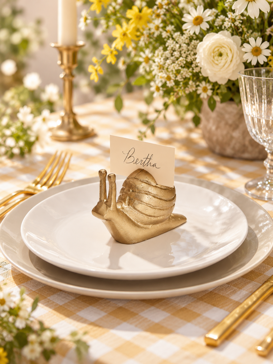 Golden Snail Card Holders, Set of 4