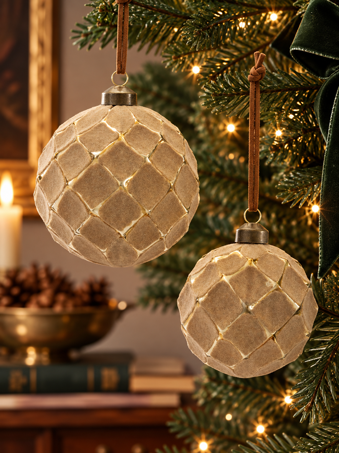 Velvet Mosaic Ornaments on a Christmas Tree.png