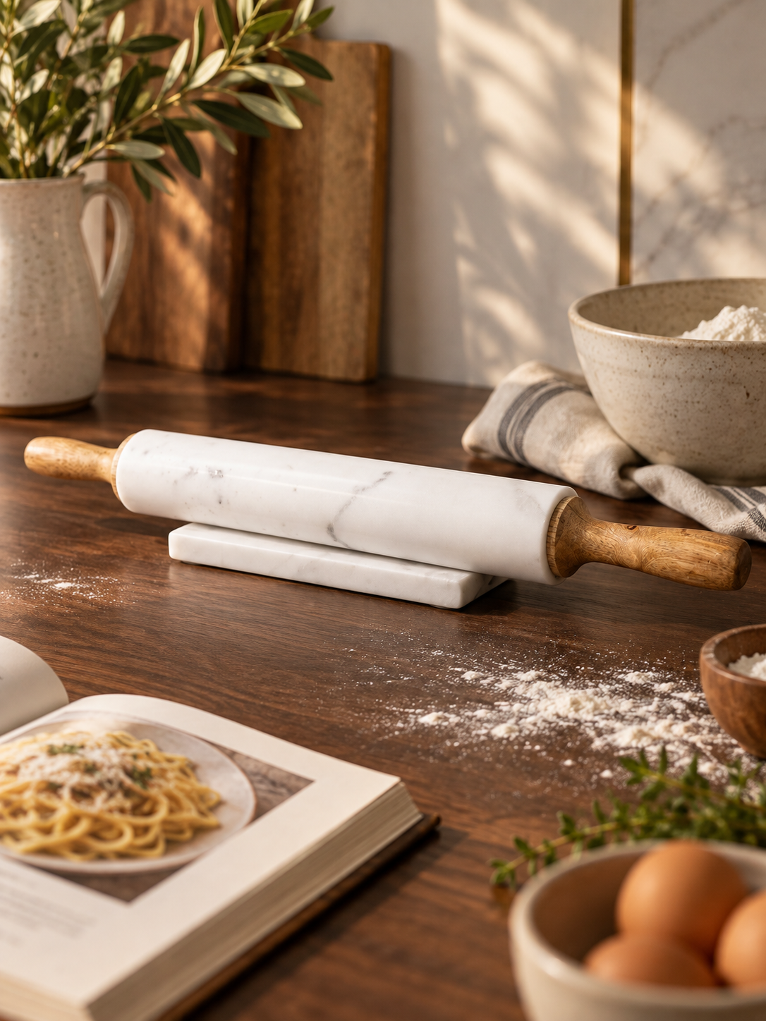 mango wood and marble rolling pin in use.png