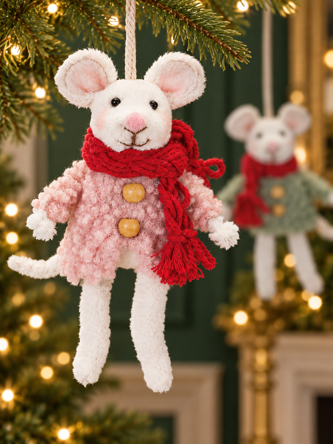 Blush pink mouse Christmas ornament-2.png
