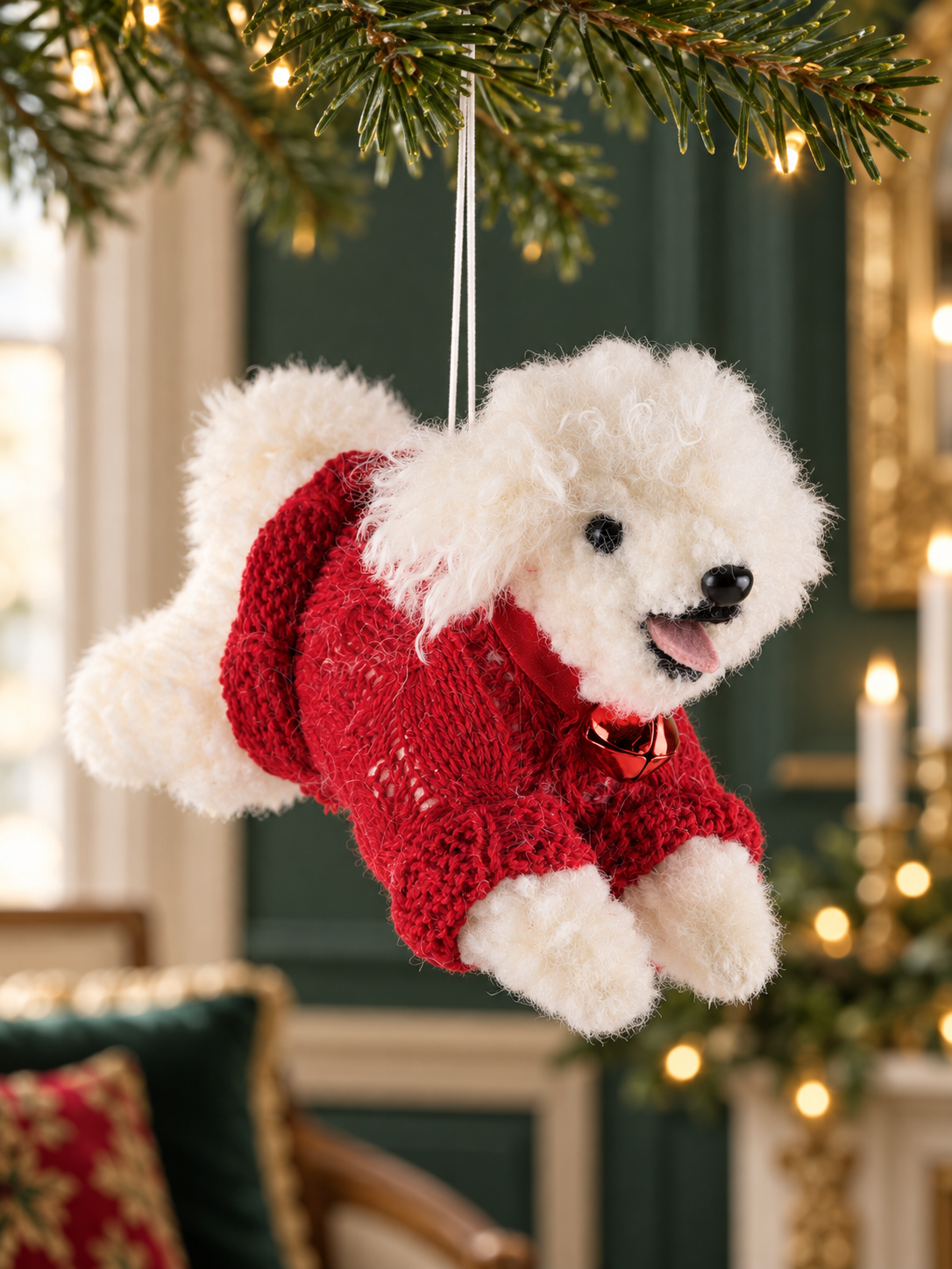 Red-sweater dog Christmas ornament-1.png