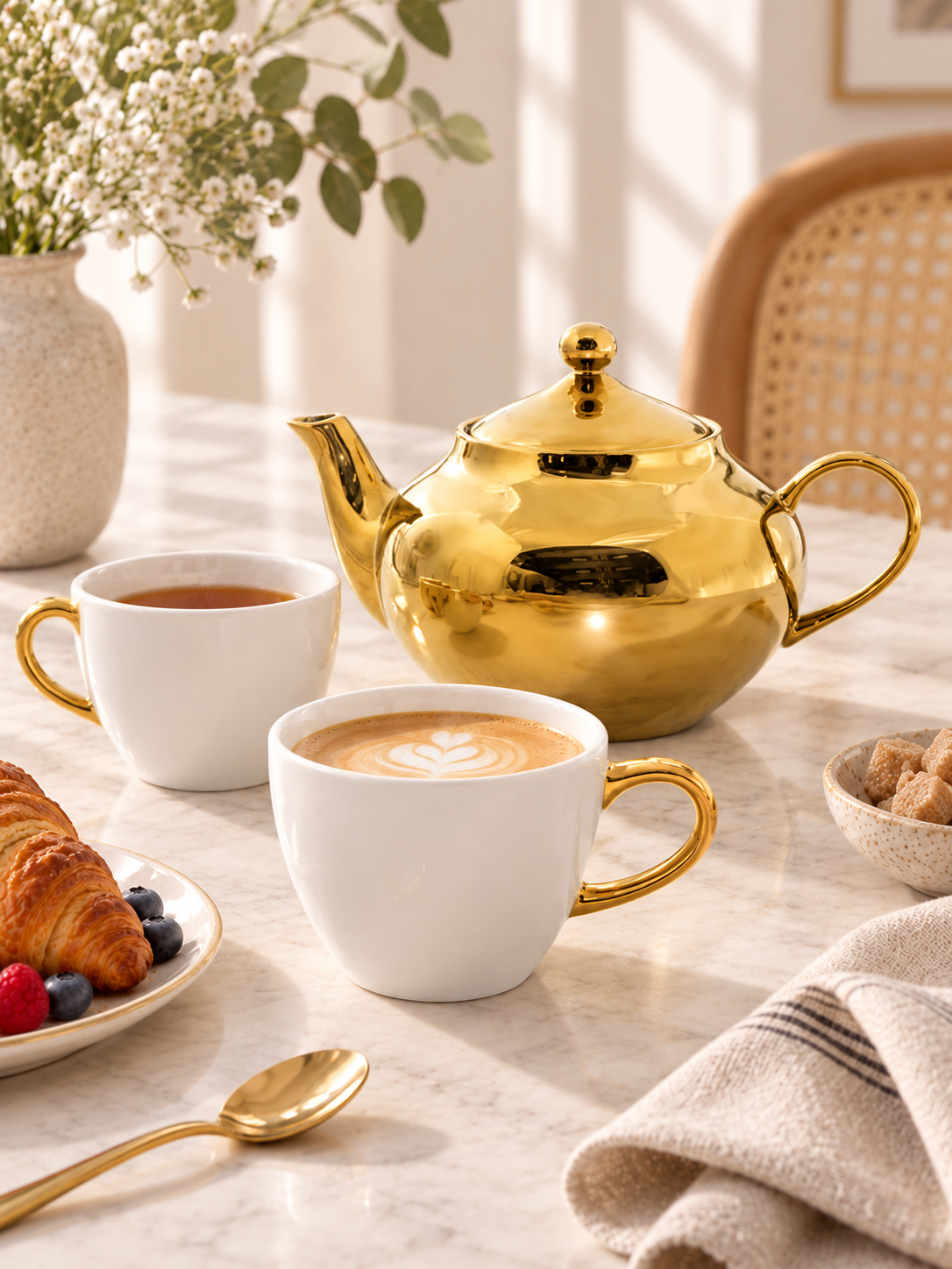 Good Morning Gold Teapot