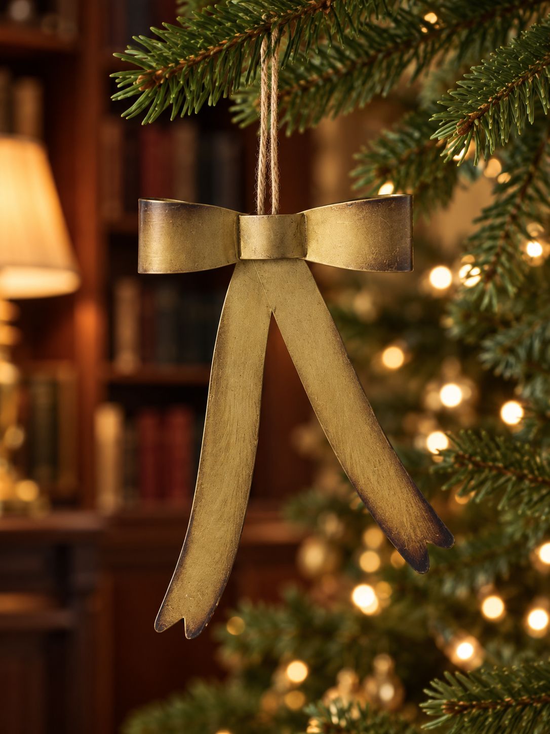 Antique brass bow ornament in a library-1.png