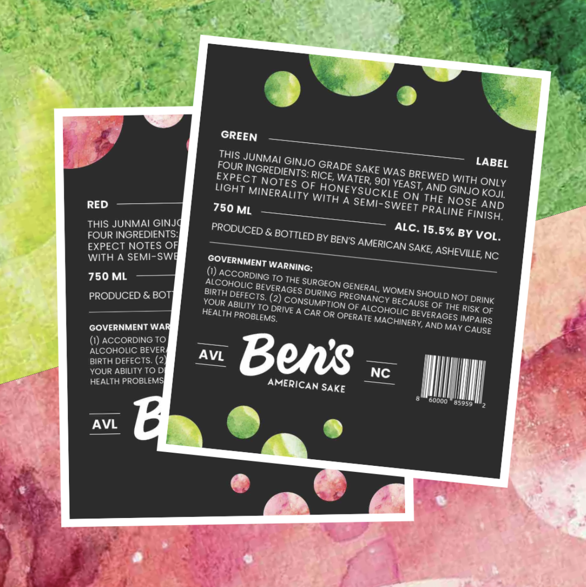 Label design for Ben's American Sake