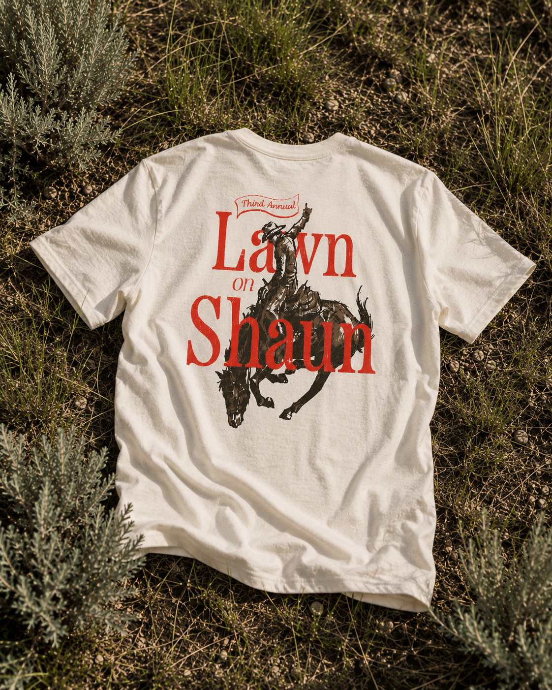 Lawn on Shaun merch design by Larkspur