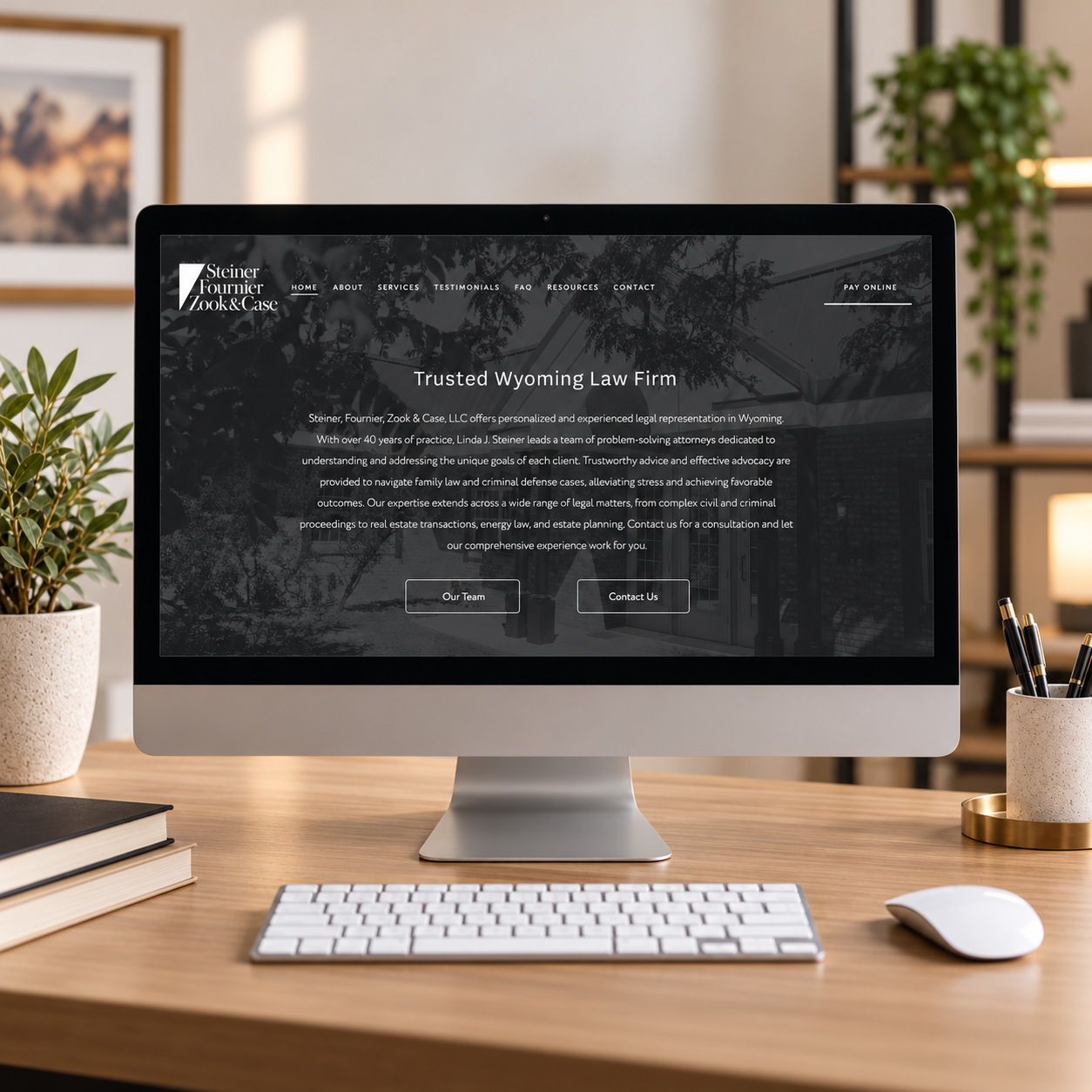 Selected Larkspur website design work