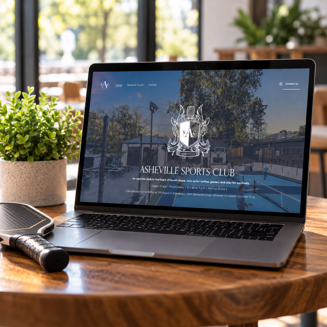 Website design for Asheville Sports Club