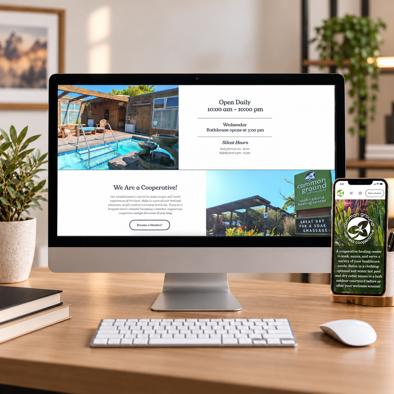 Website design for Common Ground Wellness Cooperative