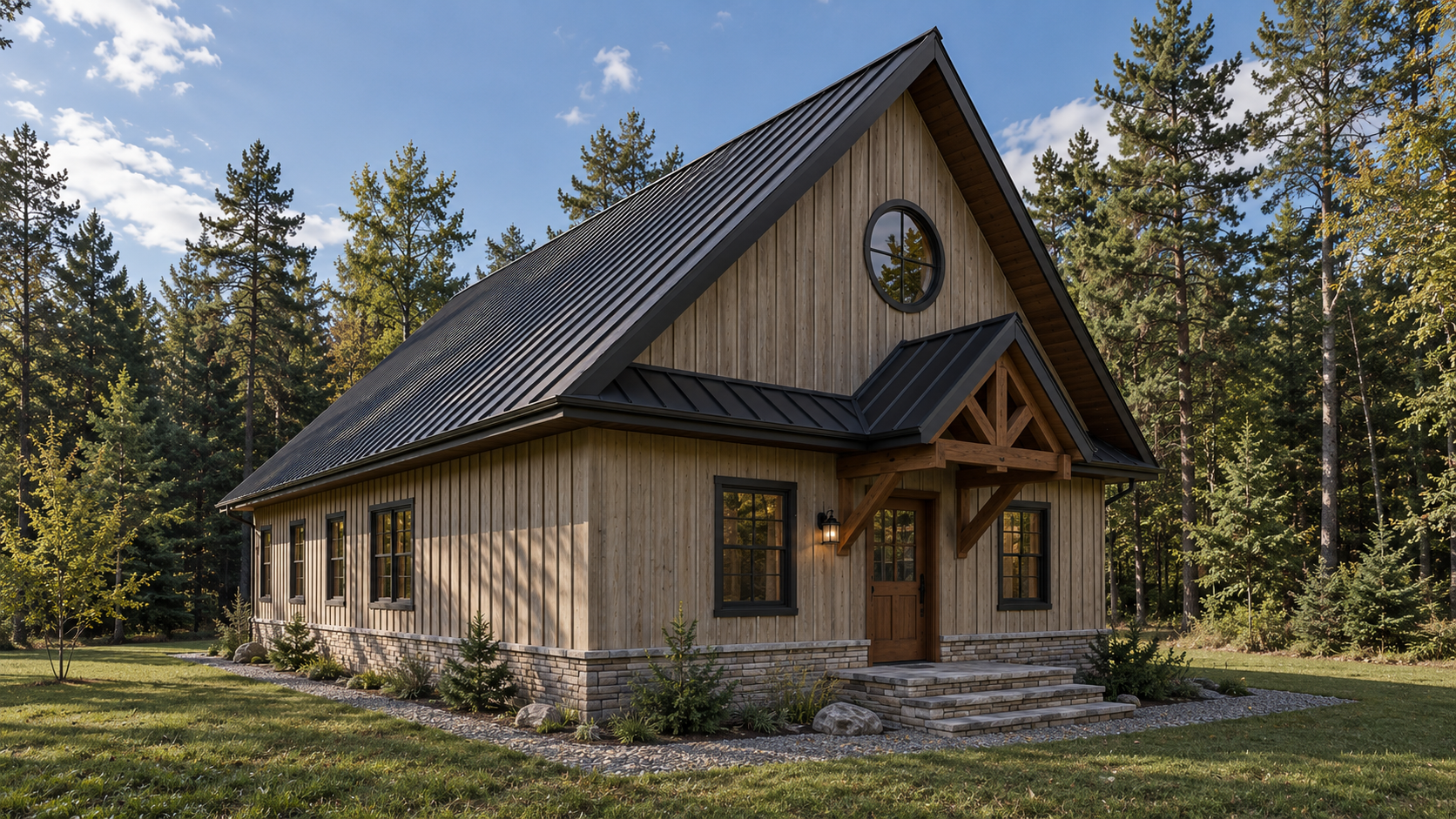 Modern Rustic A-Frame Cabin in the Woods.png
