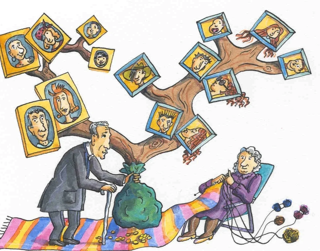 Stammbaum, aus "Lesebuch", Klett Verlag