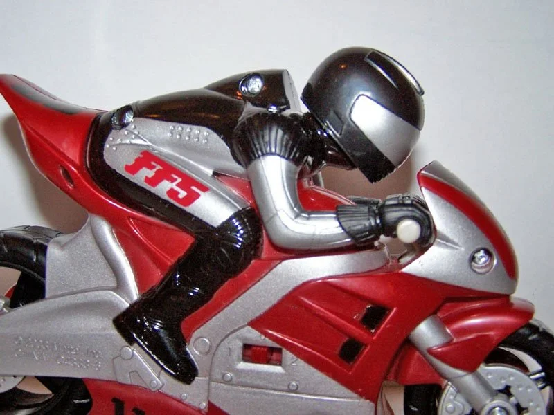 Formula Fuelers Motorcycle Rider on Motorcycle Toy.
