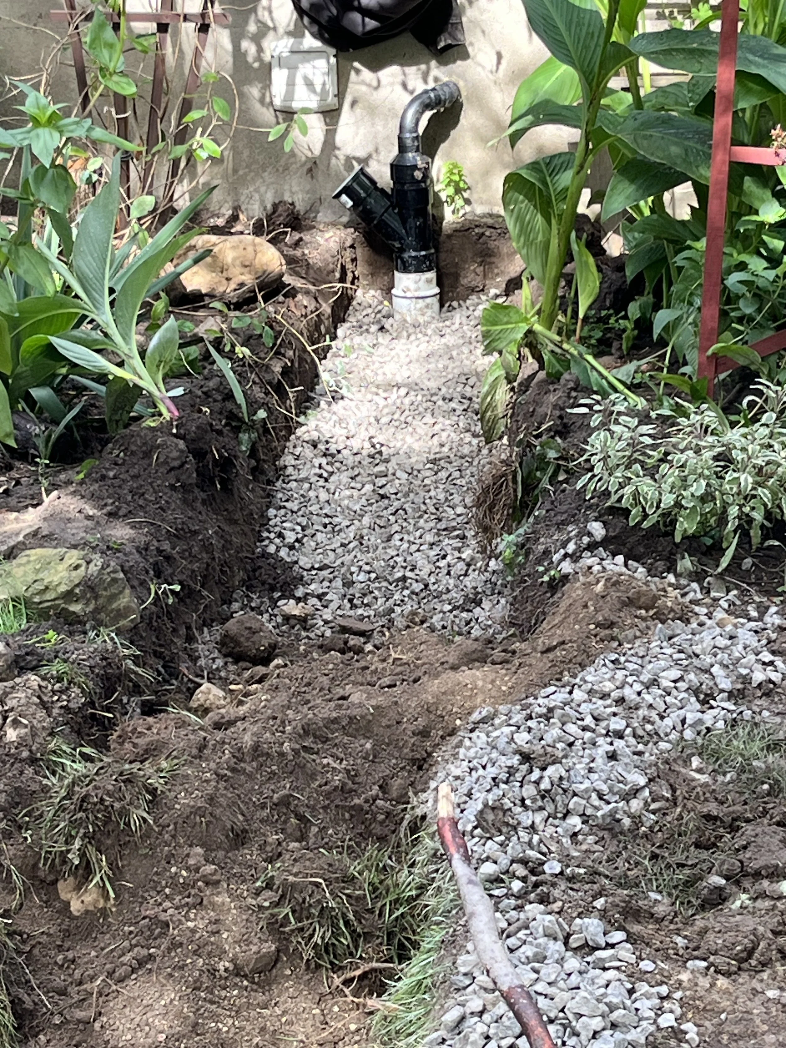 new sub pump drain installed