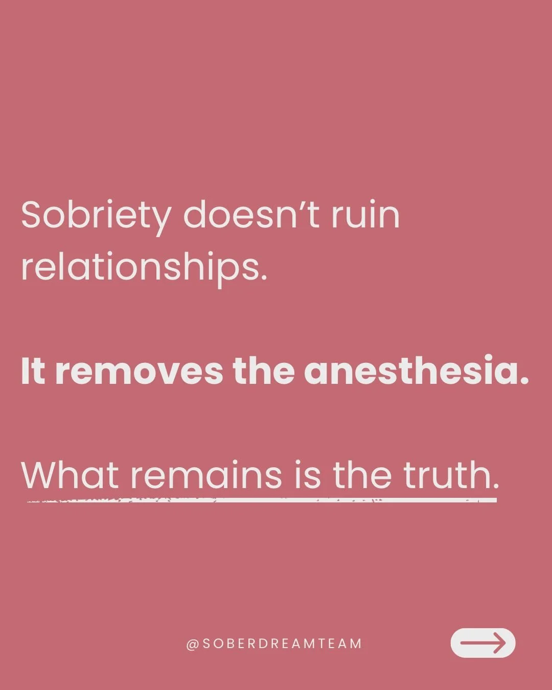 If sobriety made your relationship harder&hellip;
it might not be sobriety.

Sometimes it&rsquo;s the first time you&rsquo;re seeing clearly.

When alcohol leaves the system, something else leaves too: sedation.

And when sedation disappears, you sta