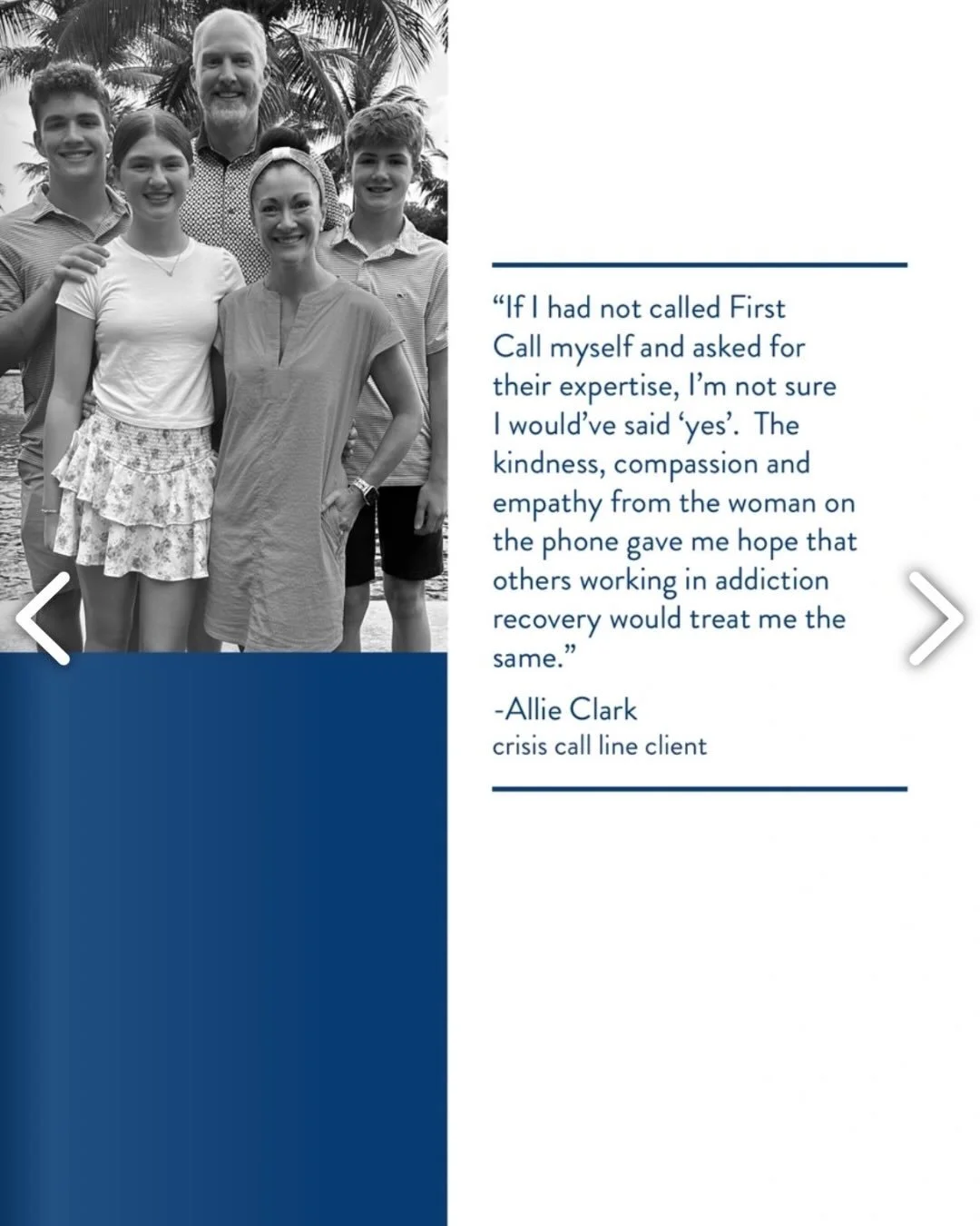 Eight years ago, I made a call that changed everything. 📱 

First Call was one of my first calls when I hit bottom. 

I didn&rsquo;t know if I&rsquo;d say yes to treatment. But the woman on the other end of that line met me with so much kindness and