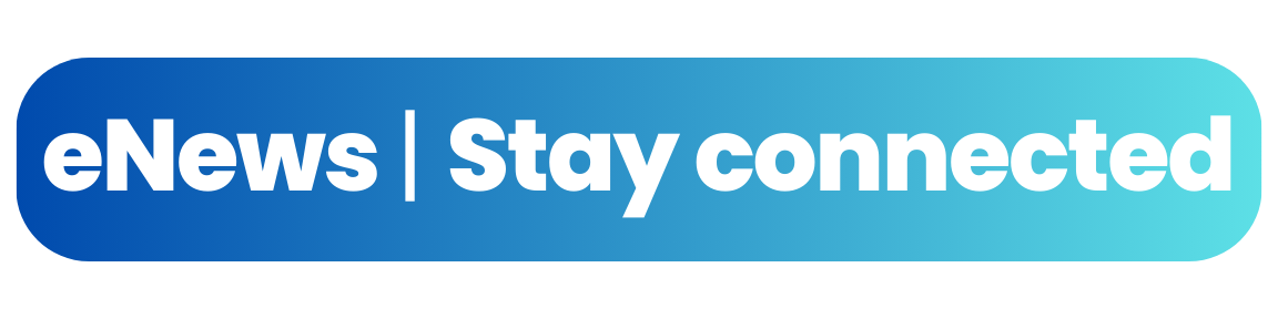 eNews logo with the tagline 'Stay connected' on a blue gradient background.