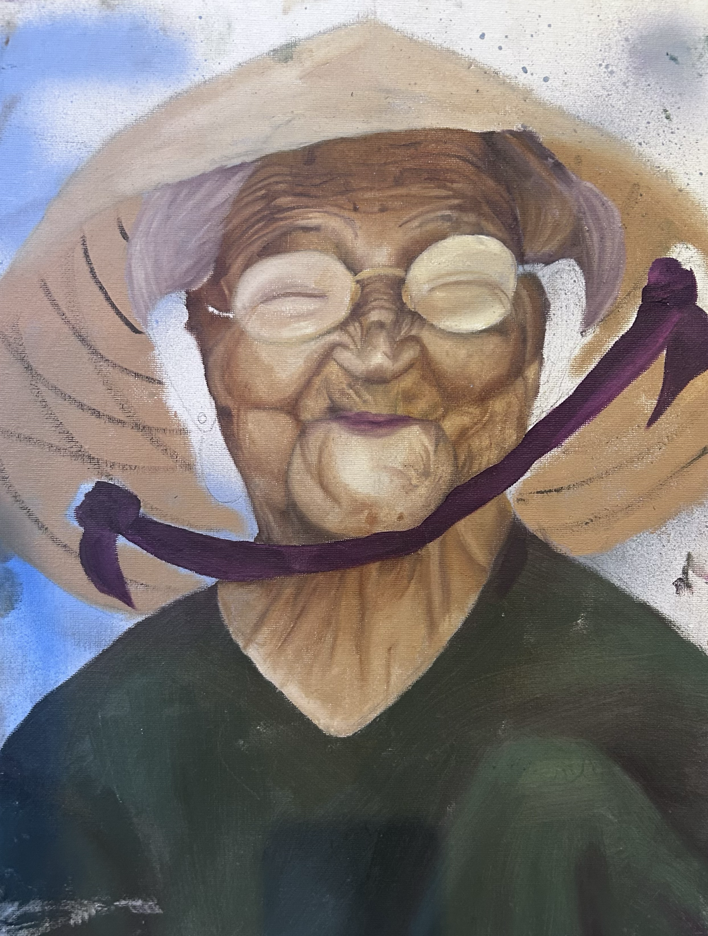 lady painting#5
oil on canvas board 
2024