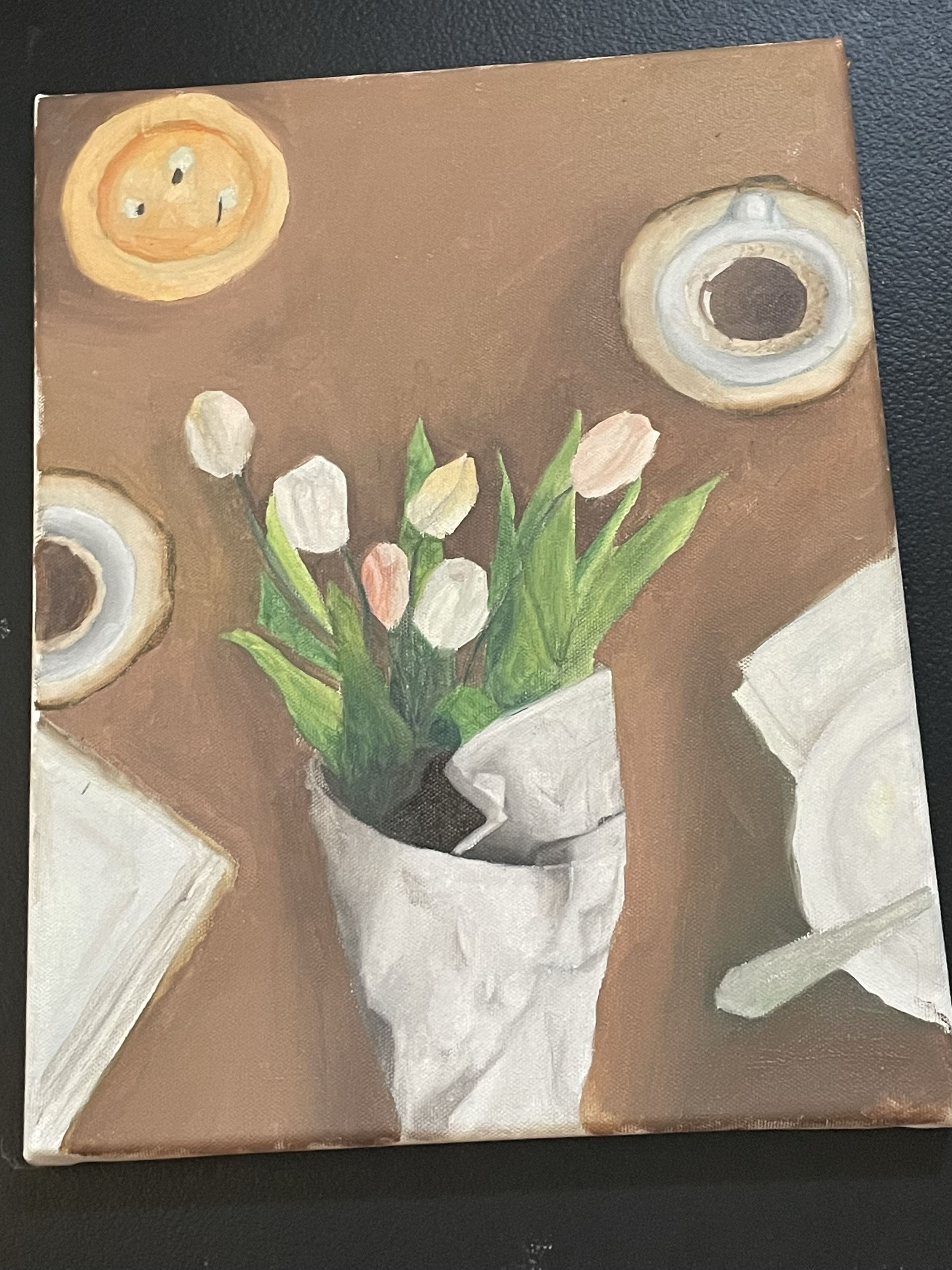 morning tulips 
oil on canvas 
2020