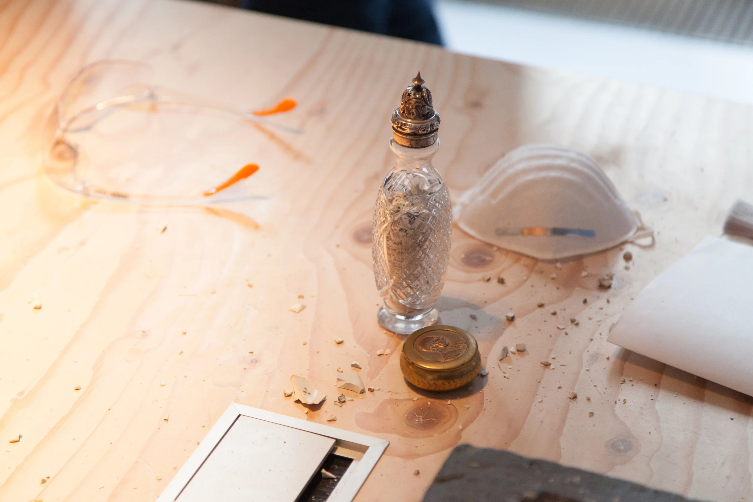 View of Memento containers, Delfina Foundation, Victoria, London, 2017. Photo: Christian Lübbert
