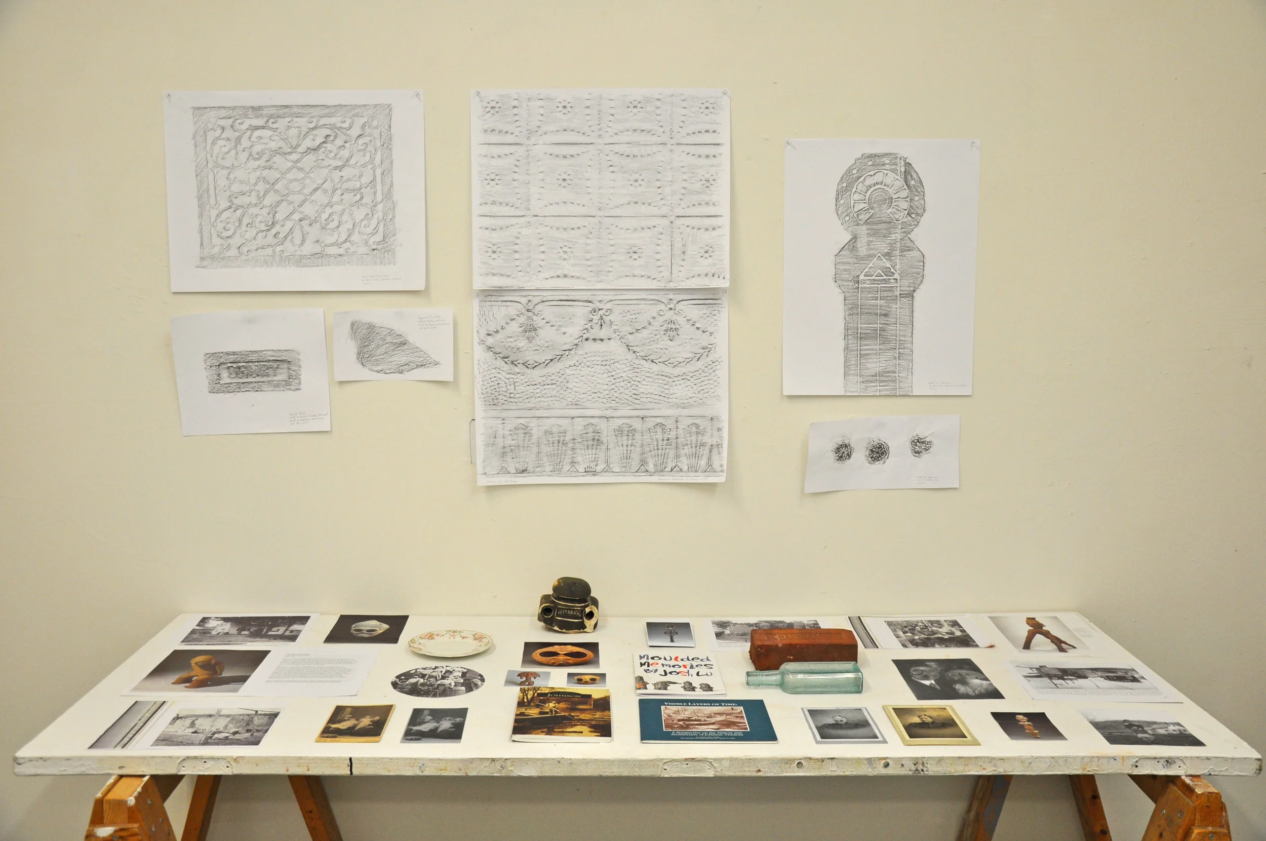 Display of my research at the Firehouse, Vermont Studio Center, Vermont, USA, 2017. Photo: Joshua Lue Chee Kong