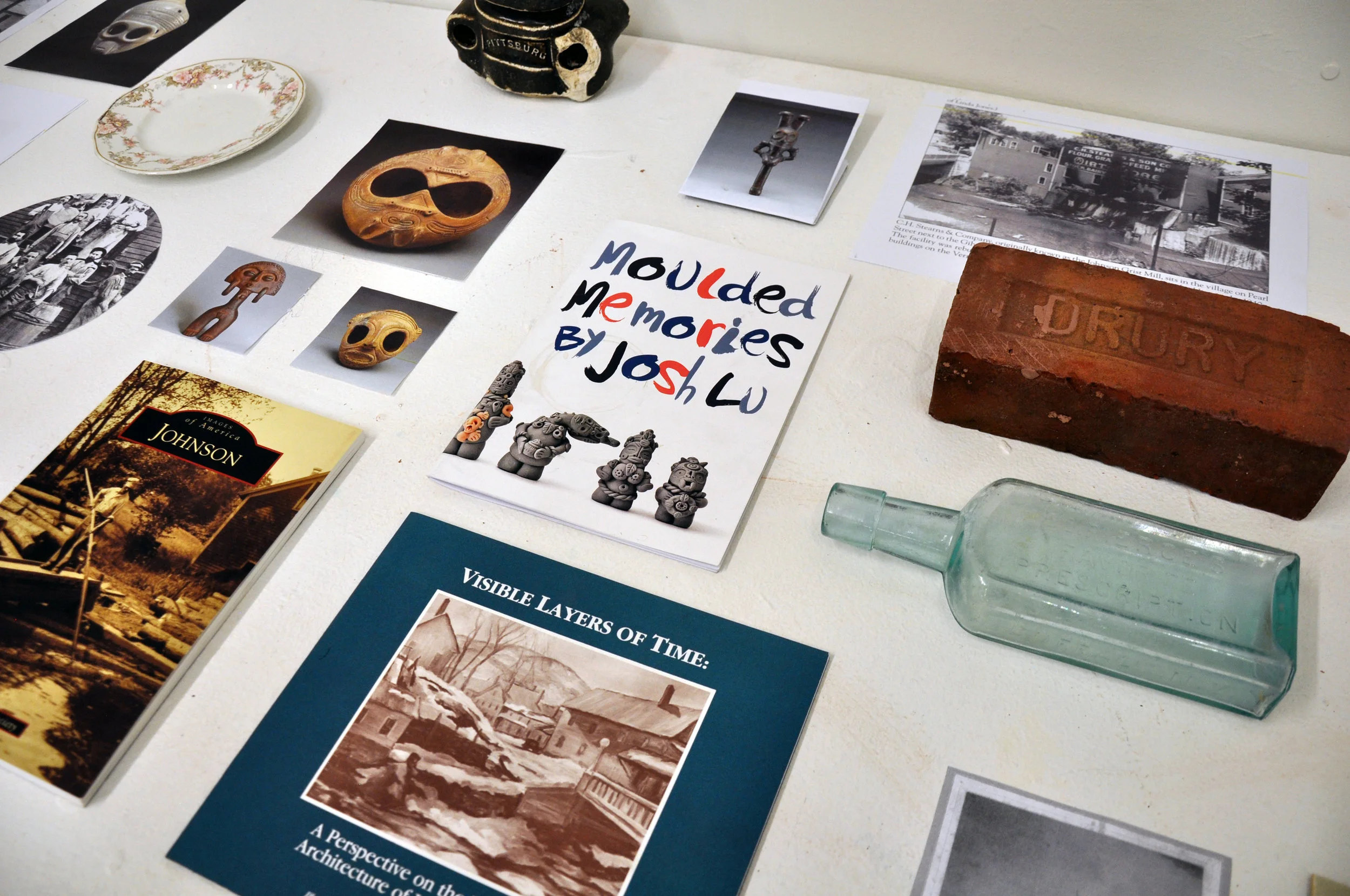 Display of my research at the Firehouse, Vermont Studio Center, Vermont, USA, 2017. Photo: Joshua Lue Chee Kong