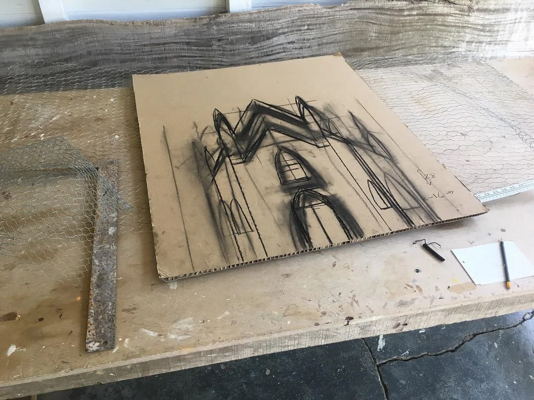 Sketch of the headpiece for Greyfriars Grief