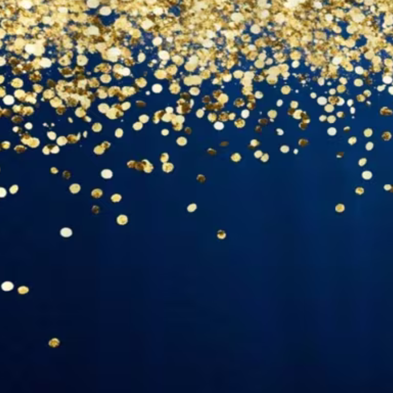 Navy Blue & Gold Shimmer 