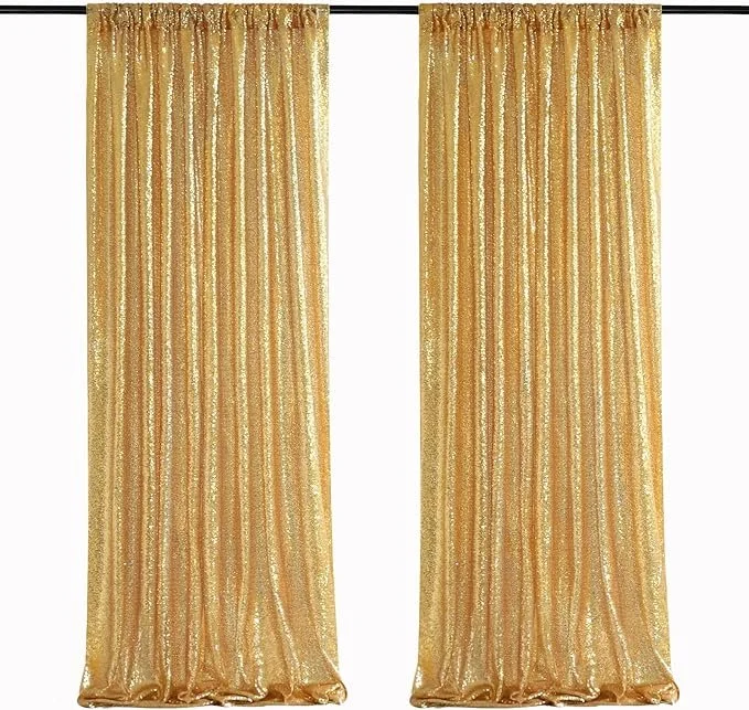 Gold Sequin Curtains