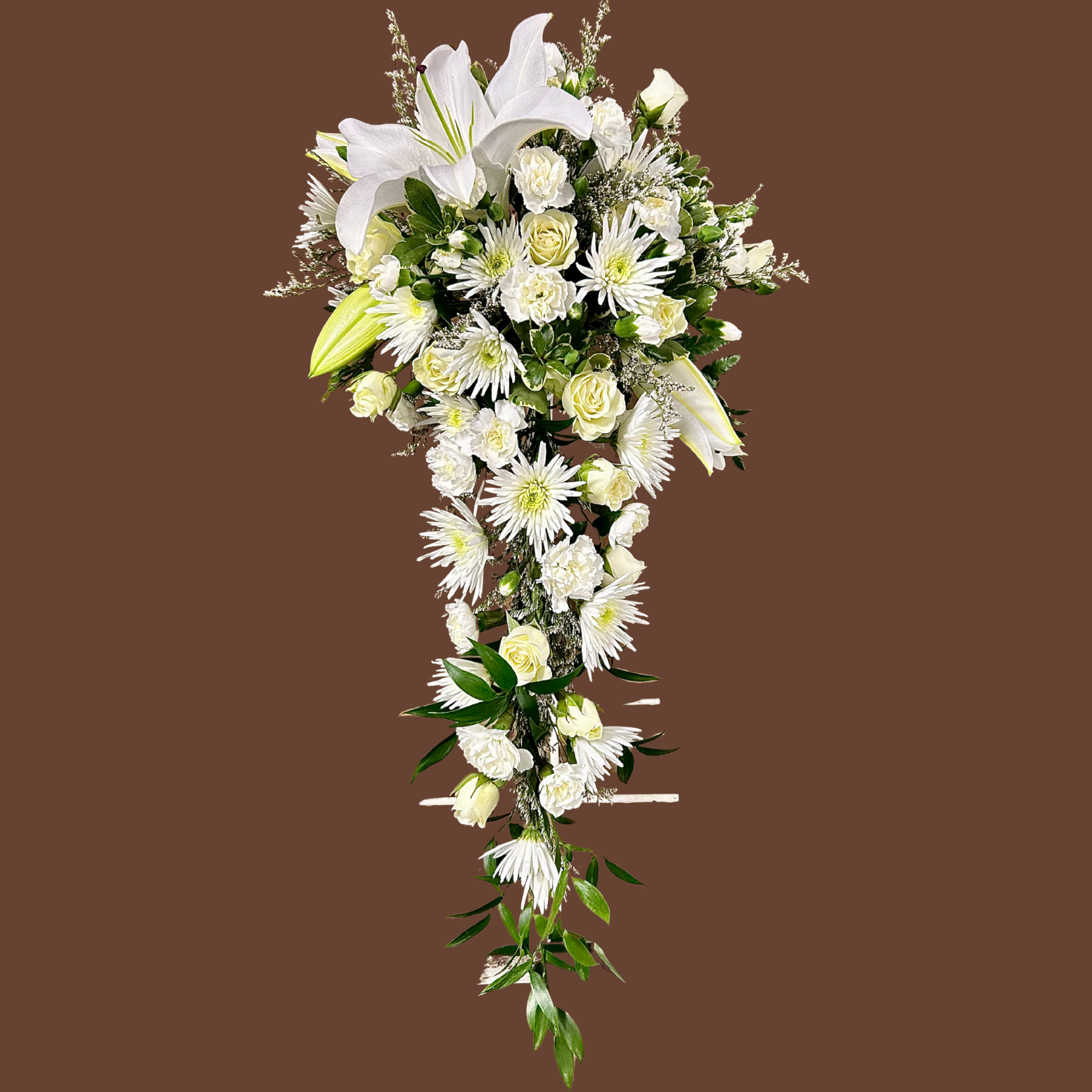 Cascading bridal bouquet