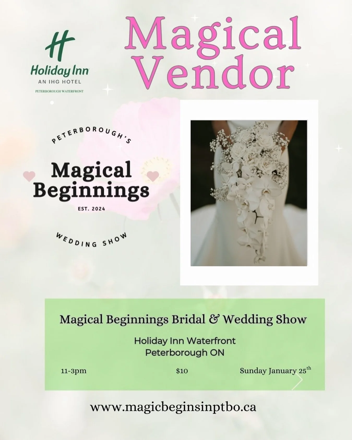 So excited to be a Magical Vendor at the Magical Beginnings Bridal &amp; Wedding Show this weekend ✨
Come stop by my booth and explore all the floral magic I&rsquo;ve created just for brides-to-be.

I&rsquo;ll be showcasing:
✨ a dreamy table flower c