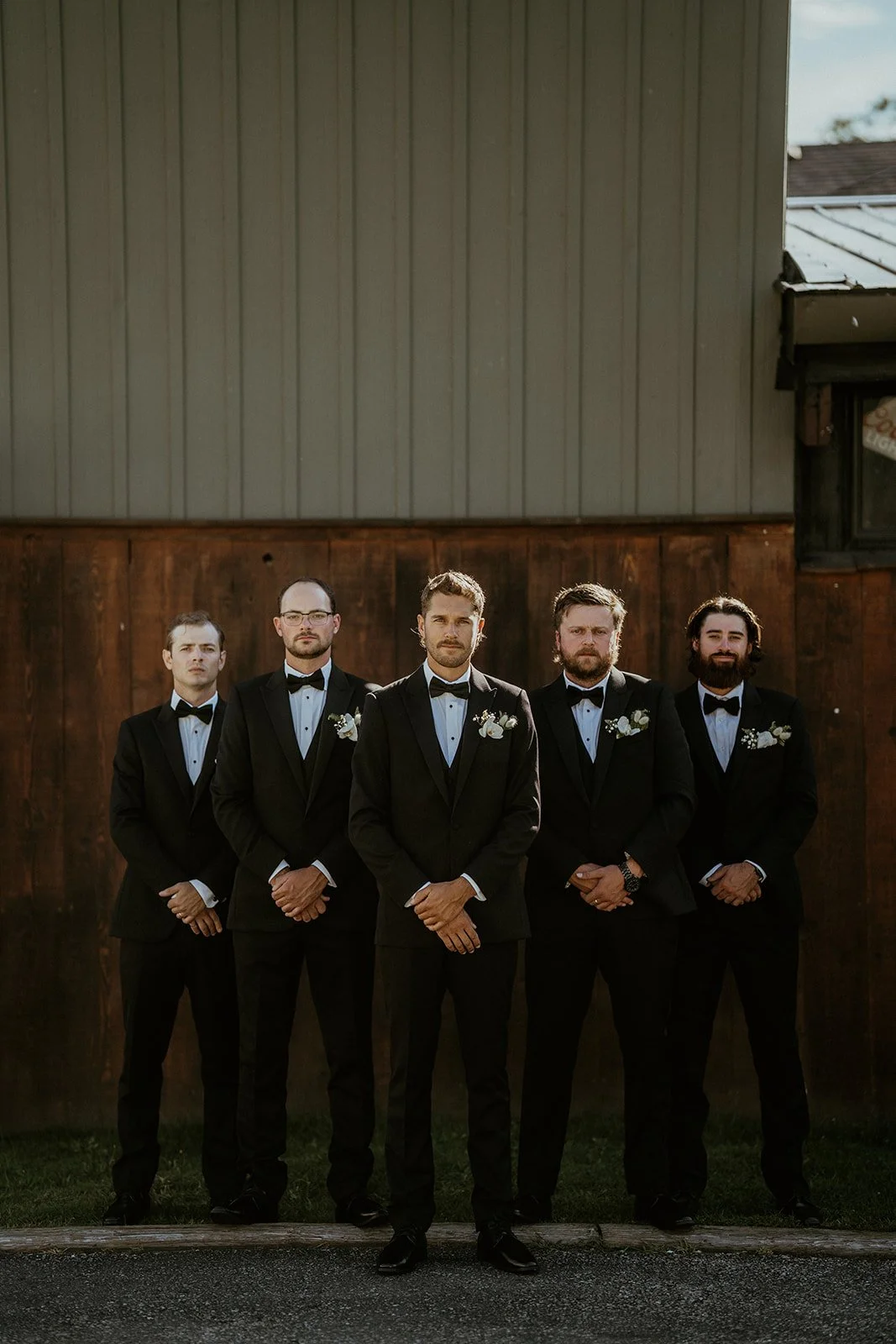 Groomsmen with pocket boutonnieres