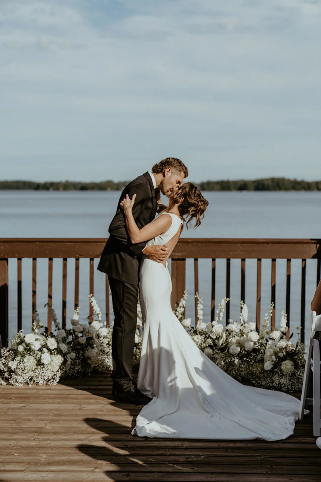 Low floral arch, semi circle flowers, wedding flowers, white flowers