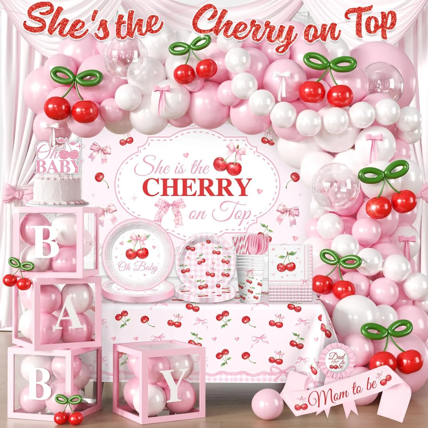 Cherry On Top Baby Shower Kit