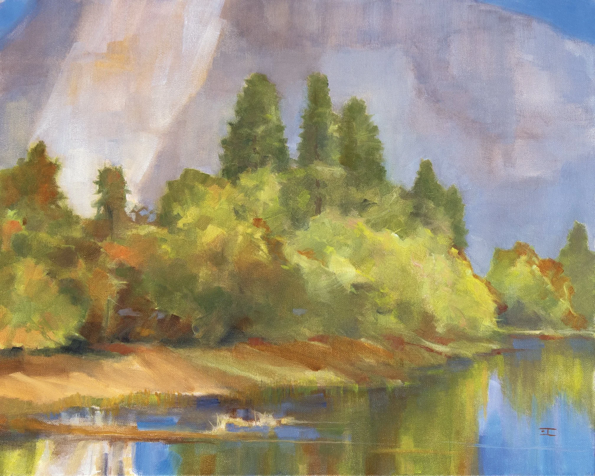 Mountain Lake, 16x20, oil on canvas