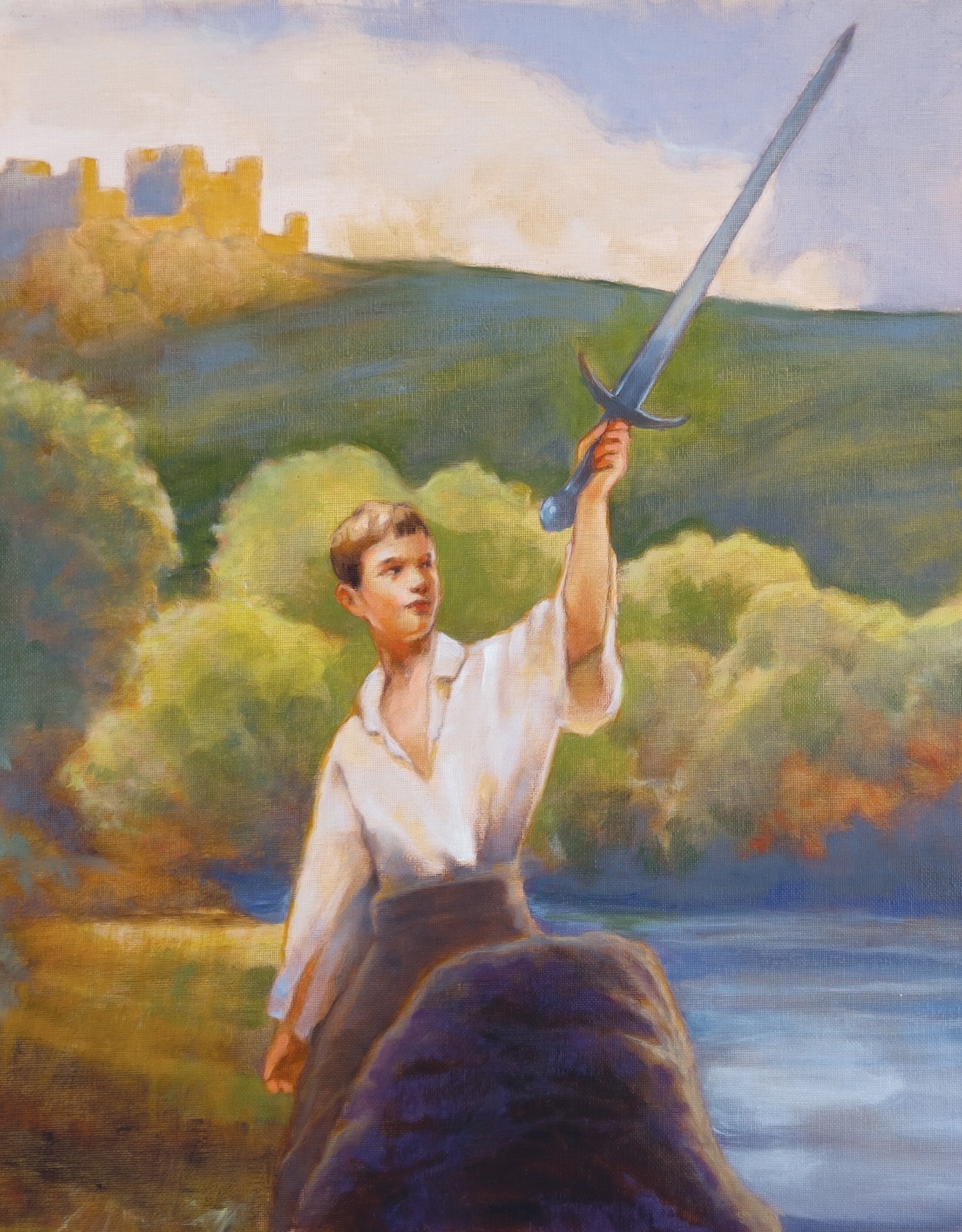 The Sword in the Stone, 16x20, oil on canvas