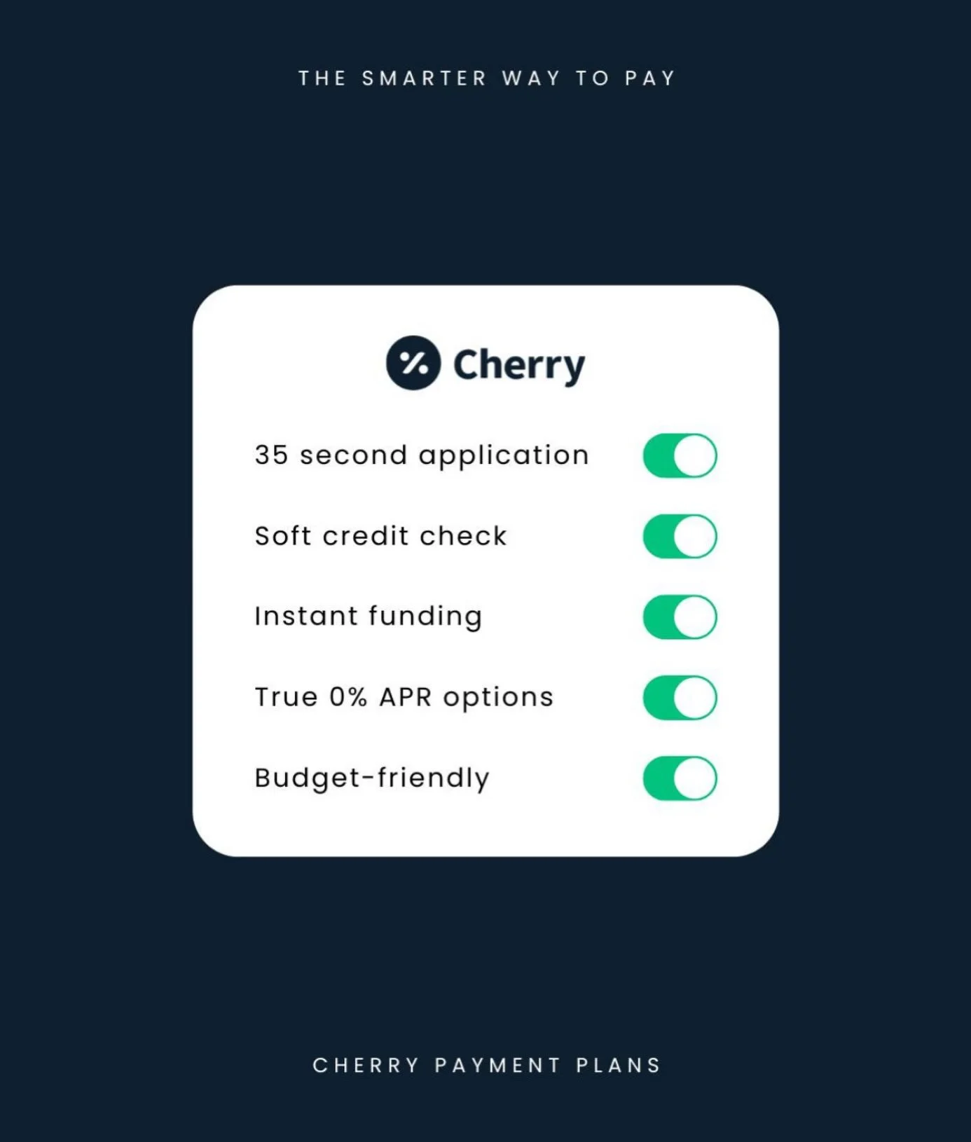Your glow doesn&rsquo;t have to wait for payday 😉✨

We&rsquo;re now offering Cherry payment plans at Hinckley Aesthetics! 💳🤍
Get the treatments you want now and pay over time with flexible financing options through Cherry.

Tap the link in bio to 
