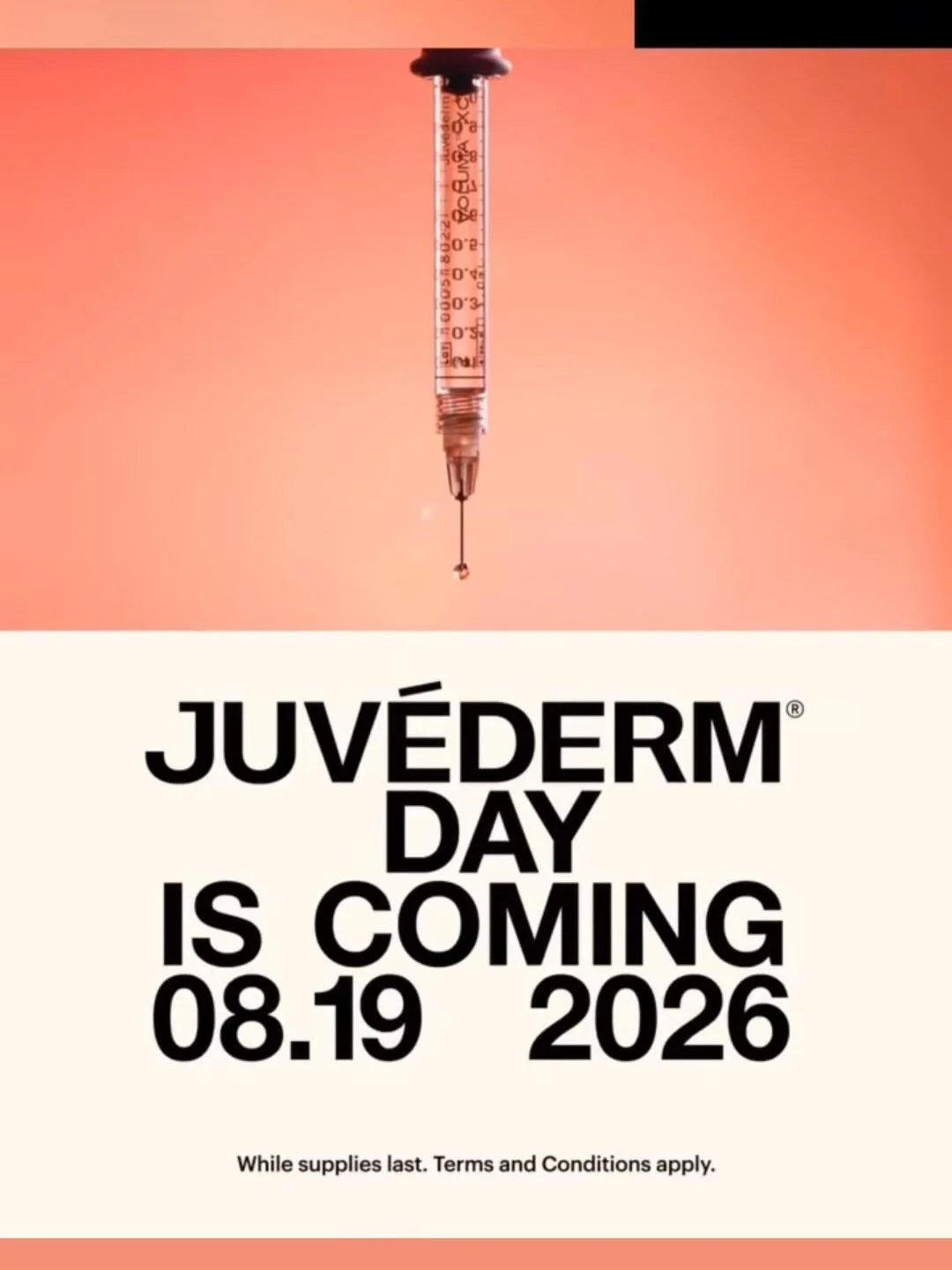 💋 JUV&Eacute;DERM DAY &bull; AUGUST 19TH

Mark your calendar! ✨
Special savings will be available directly through Allē.

📲 Download the Allē app + make sure you&rsquo;re signed up to take advantage of the savings!