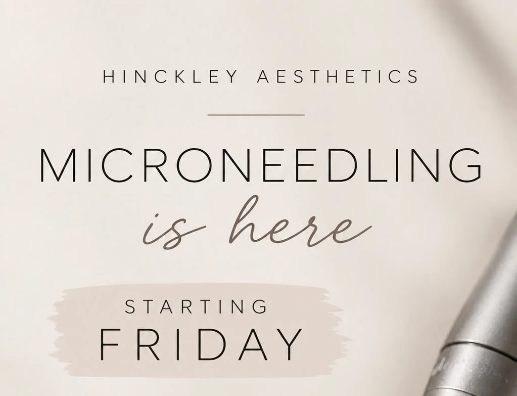 ✨ MICRONEEDLING IS HERE! ✨

The wait is over 👀

Microneedling creates controlled microchannels in the skin to stimulate your natural healing response and support collagen + elastin production&mdash;helping improve the appearance of texture, fine lin