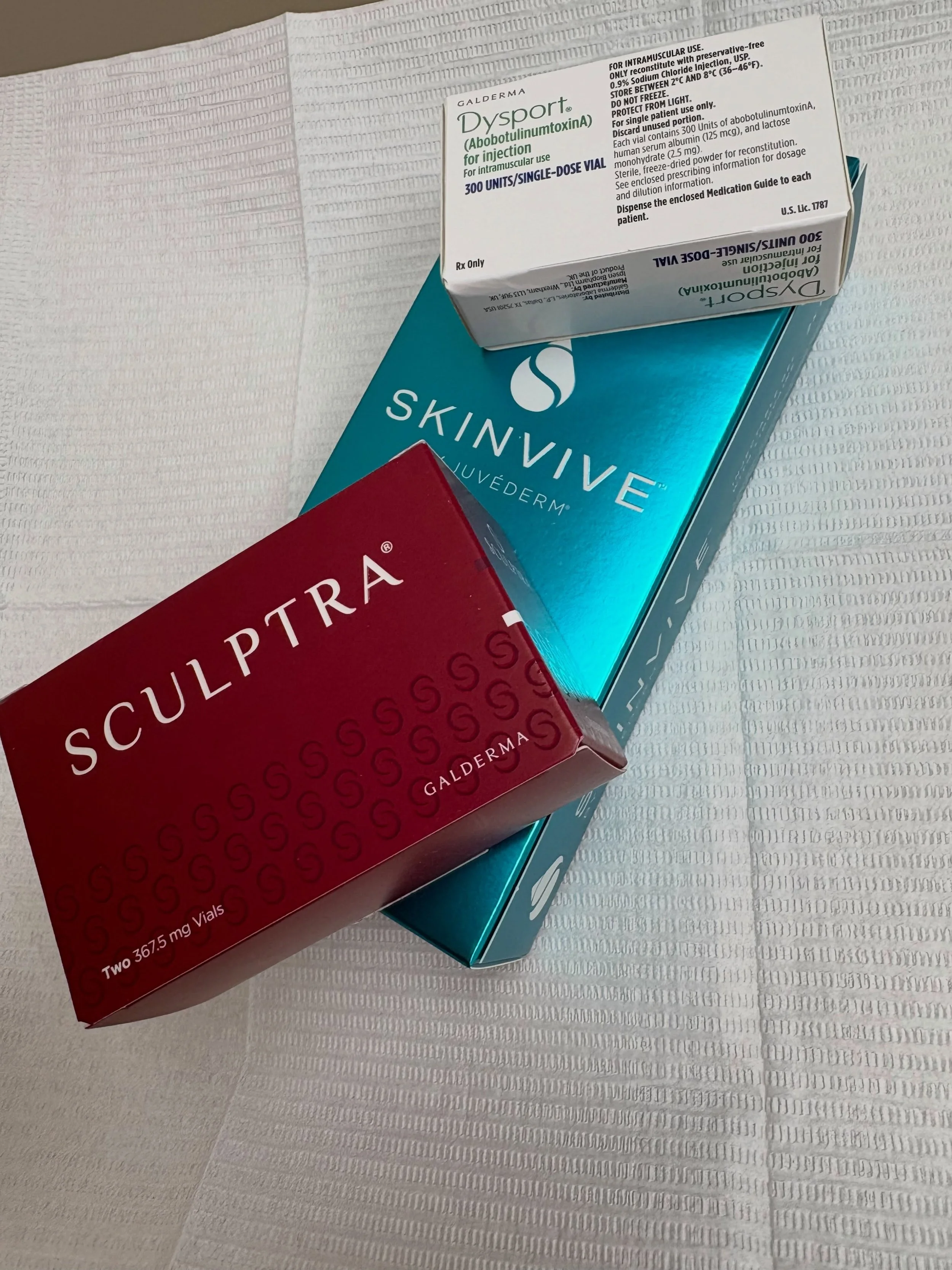 The LETHAL combo 🔥💉

✨ Sculptra + SkinVive + Dysport ✨

🤍 Sculptra &mdash; stimulates collagen for gradual, long-term improvement in skin quality and volume
💧 SkinVive &mdash; boosts hydration for that smooth, radiant glow
💉 Dysport &mdash; soft