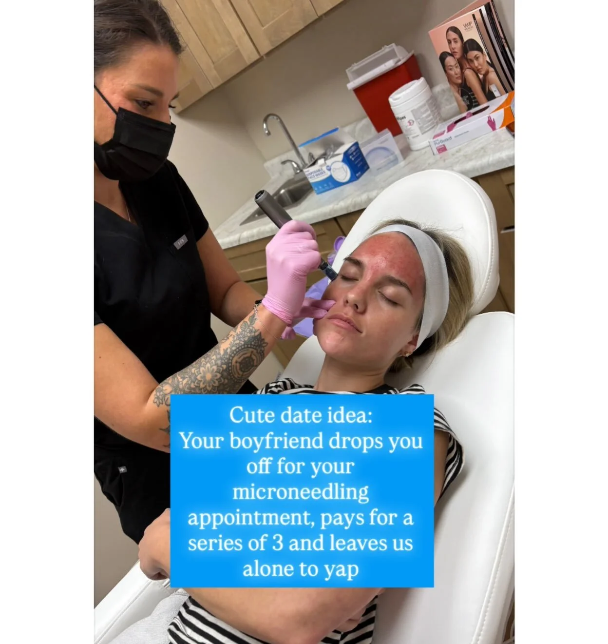 If he wanted to, he would 😉

Microneedling stimulates collagen production to help improve skin texture, soften the appearance of fine lines, and support smoother-looking skin over time.

Add VAMP for an extra skin-loving boost. 🤍

📩 DM Hinckley Ae