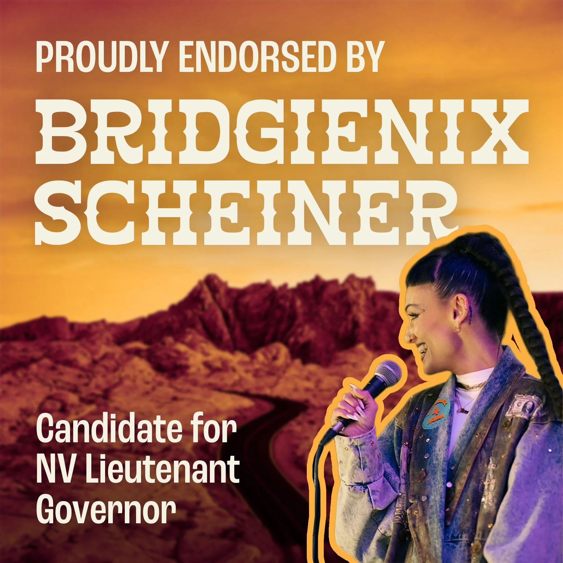 Announcement of an endorsement of Morgan Wadsworth by "BridgieNix" Scheiner, progressive candidate for Nevada Lieutenant Governor.
