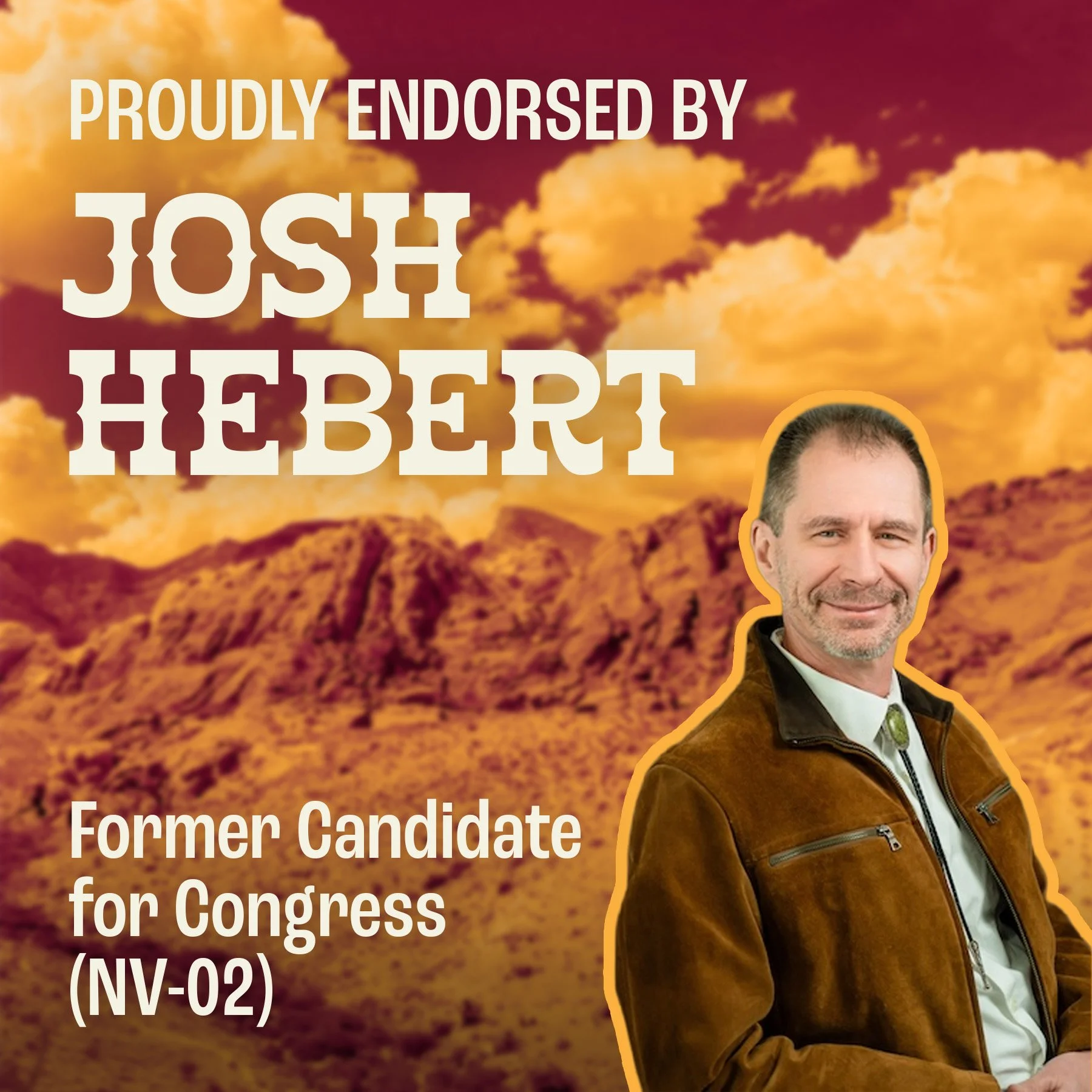 Announcement of Congressional candidate Josh Hebert dropping out of the race to support and endorse Morgan Wadsworth.