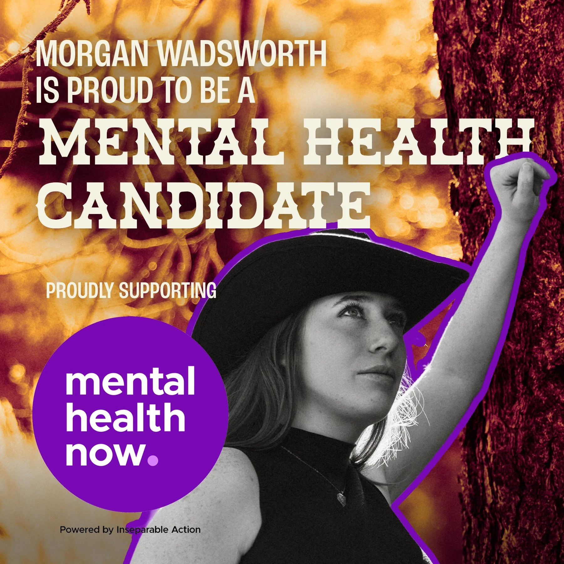 Announcement that Morgan Wadsworth, Nevada candidate for Congress, is a mental health candidate, as she has taken the mental health now pledge.