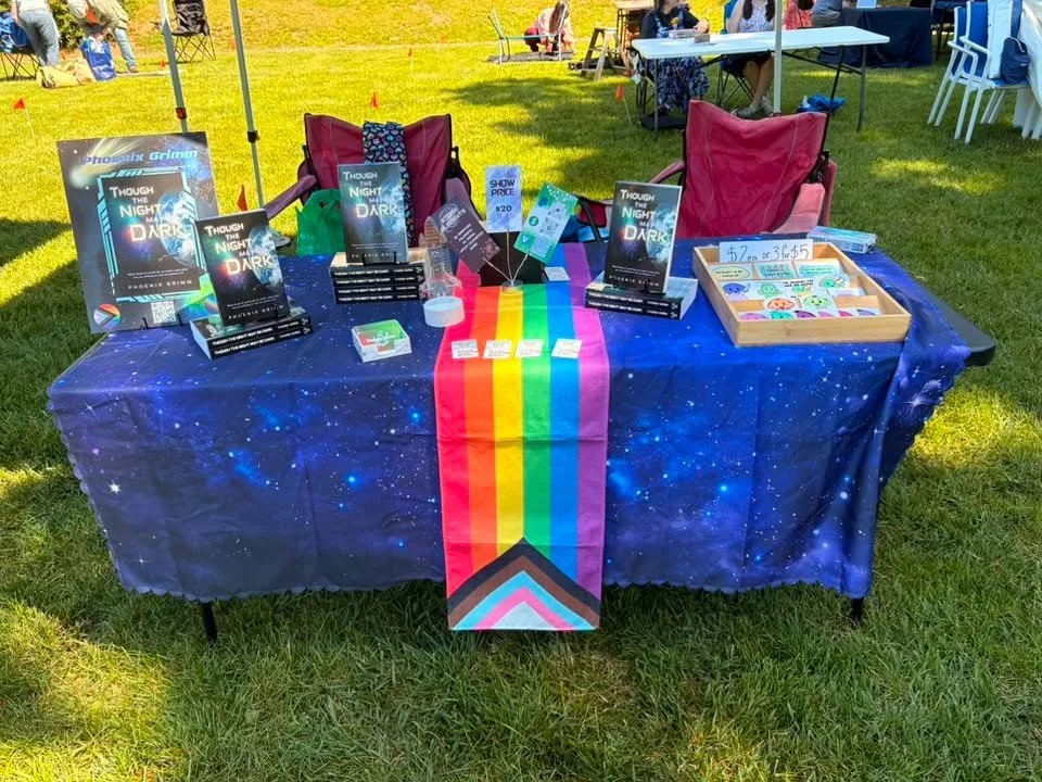 I survived set up. 
Here at Delaware Author Fair IV at Rockwood with Blaize Valdez.