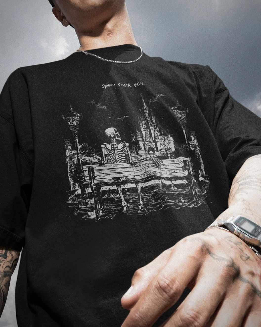 Spooky Castle Views Black - Classic or Oversized Fit